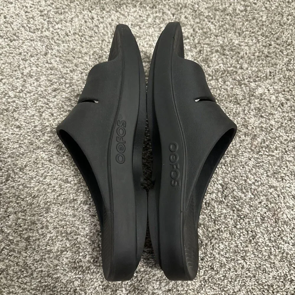 Oofos Ooahh Slide Sandals Men’s Size 12 Black Recovery Comfort Slip On GUC